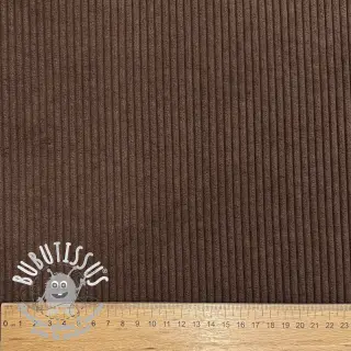 Tissu velours cotelé HUGGY chocolat