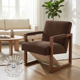 Tissu velours cotelé HUGGY chocolat