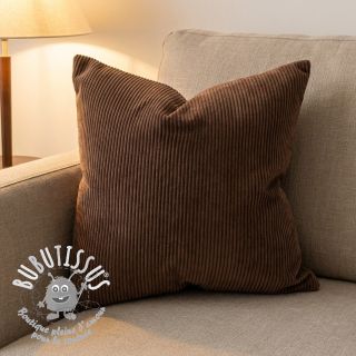 Tissu velours cotelé HUGGY chocolat