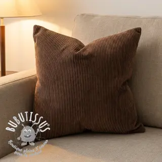 Tissu velours cotelé HUGGY chocolat