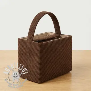 Tissu velours cotelé HUGGY chocolat
