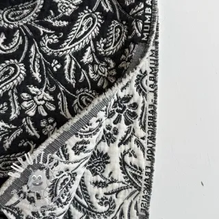Tissu déco jacquard Mumbai allover noir