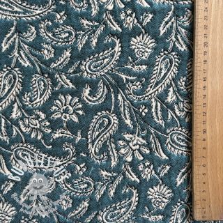 Tissu déco jacquard Mumbai allover jade