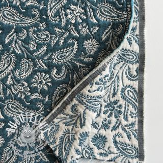 Tissu déco jacquard Mumbai allover jade
