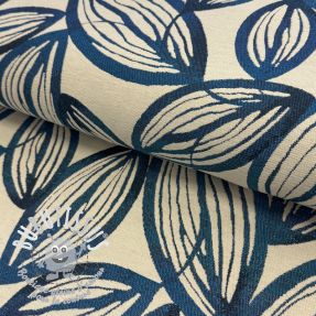 Tissu déco jacquard Folia bleu