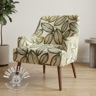 Tissu déco jacquard Folia romarin