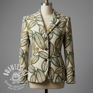 Tissu déco jacquard Folia romarin