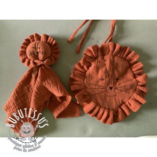 Tissu double gaze/mousseline terra ORGANIC