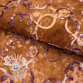 Tissu coton TIE DYE EMBROIDERY Elise tape design B