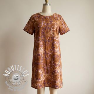 Tissu coton TIE DYE EMBROIDERY Elise tape design B