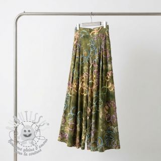 Tissu coton TIE DYE EMBROIDERY Elise tape design A