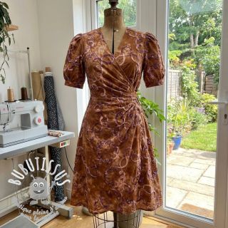 Tissu coton TIE DYE EMBROIDERY Elise tape design B