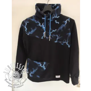 Sweat Lightning black digital print
