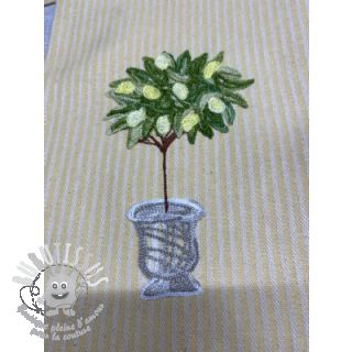 Tissu déco DOBBY Colored stripe lavender