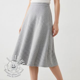 Tissu maille tricot Angora honey light grey