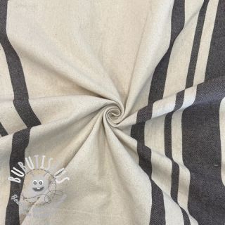 Tissu déco Bernadette stripe coffee