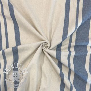 Tissu déco Bernadette stripe denim