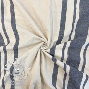 Tissu déco Bernadette stripe indigo