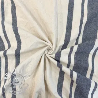 Tissu déco Bernadette stripe indigo