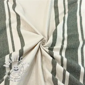 Dekoračná látka Bernadette stripe kaki