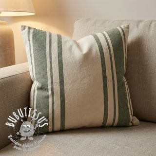 Tissu déco Bernadette stripe kaki