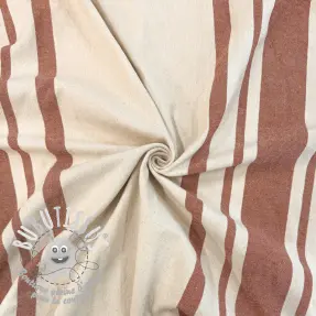 Dekoračná látka Bernadette stripe terracotta