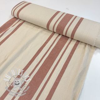Tissu déco Bernadette stripe terracotta