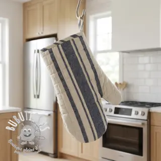 Tissu déco Bernadette stripe indigo