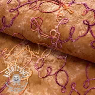 Tissu coton TIE DYE Chenille ela design A