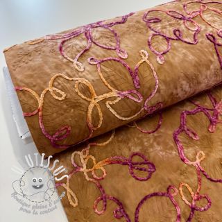 Tissu coton TIE DYE Chenille ela design A
