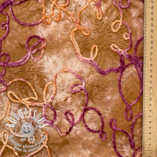 Tissu coton TIE DYE Chenille ela design A