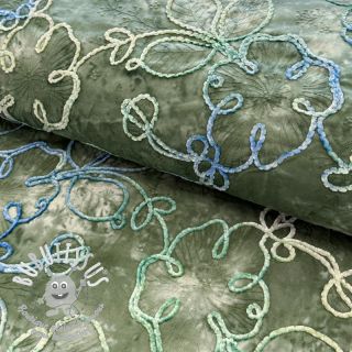 Tissu coton TIE DYE Chenille ela design B