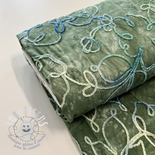 Tissu coton TIE DYE Chenille ela design B