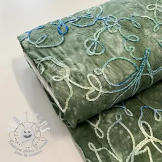 Tissu coton TIE DYE Chenille ela design B