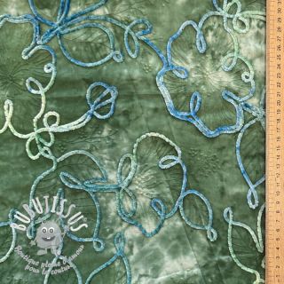 Tissu coton TIE DYE Chenille ela design B