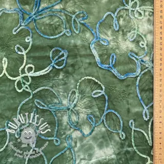 Tissu coton TIE DYE Chenille ela design B