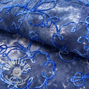 Tissu coton TIE DYE Chenille ela design C