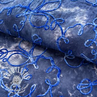 Tissu coton TIE DYE Chenille ela design C