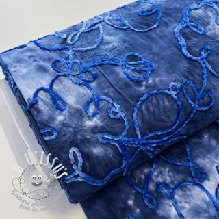 Tissu coton TIE DYE Chenille ela design C
