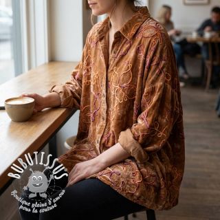 Tissu coton TIE DYE Chenille ela design A