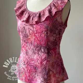 Tissu coton TIE DYE Chenille manon design C