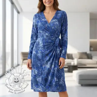 Tissu coton TIE DYE Chenille ela design C