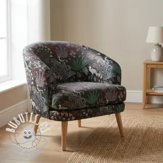 Tissu déco jacquard Botanic Paradise Bird