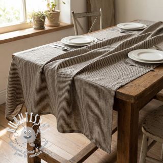 Tissu déco Simone lin noir