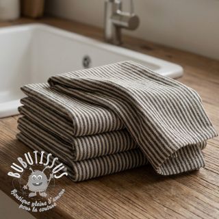 Tissu déco Simone lin noir