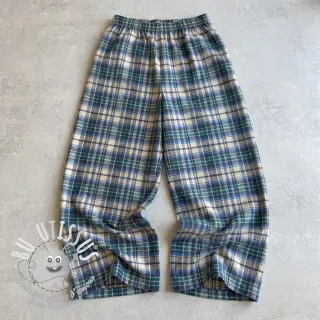 Tissu coton YARN DYED CHECK BRUSHED blue