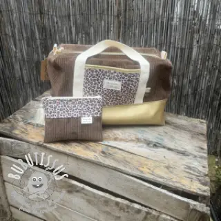 Tissu velours cotelé HUGGY chocolat