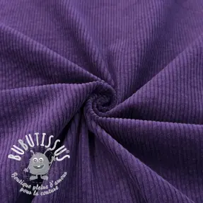 Tissu velours cotelé 6W WASHED STRETCH dark purple
