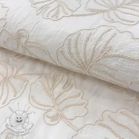 Tissu coton VOILE EMBROIDERY Kady off white