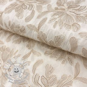 Tissu coton VOILE EMBROIDERY Kim off white